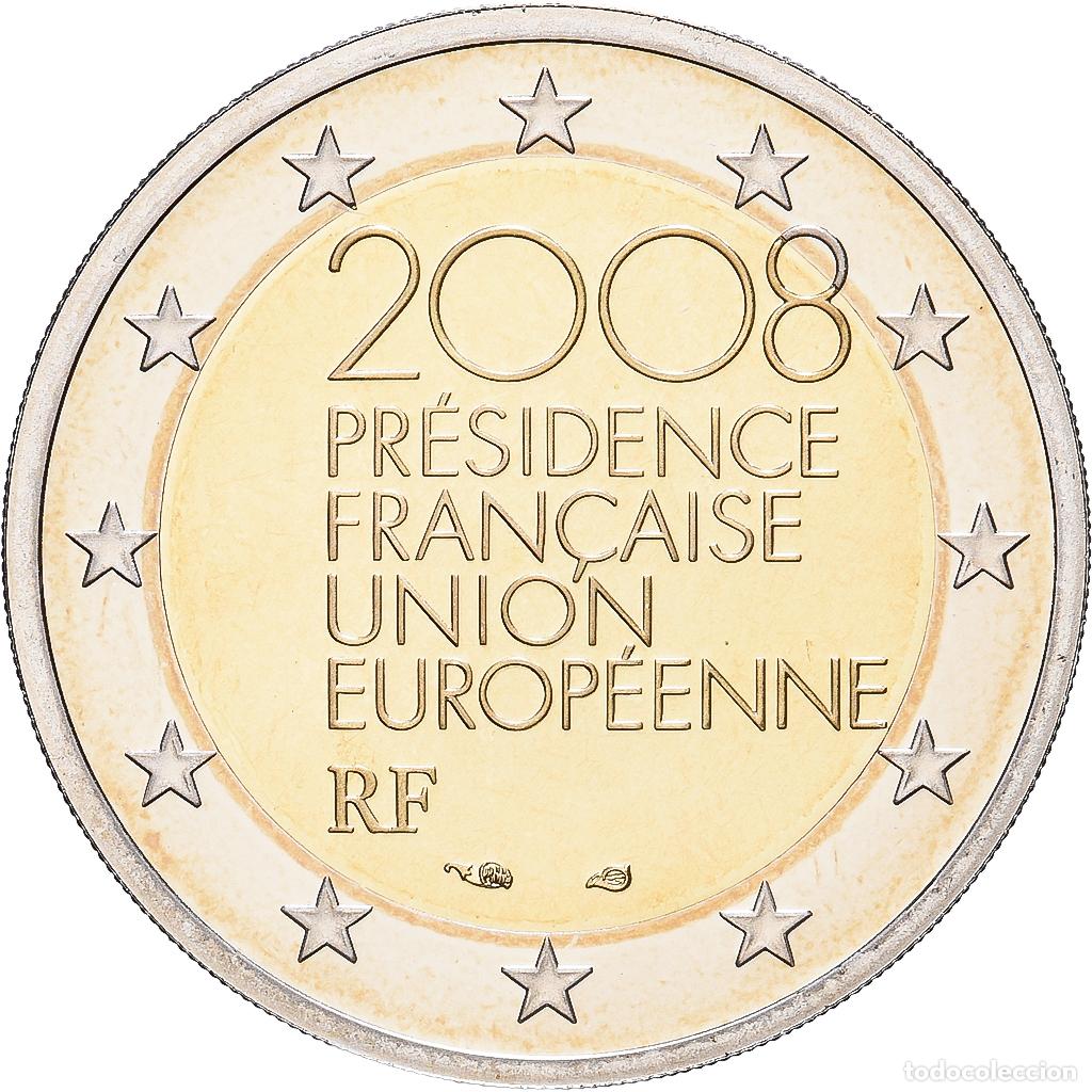 Monedas antiguas de Europa: [#1513960] Francia, 2 Euro, Pr&eacute;sidence de l'Union Europ&eacute;enne, 2008, Paris, Bimet&aacute;lico