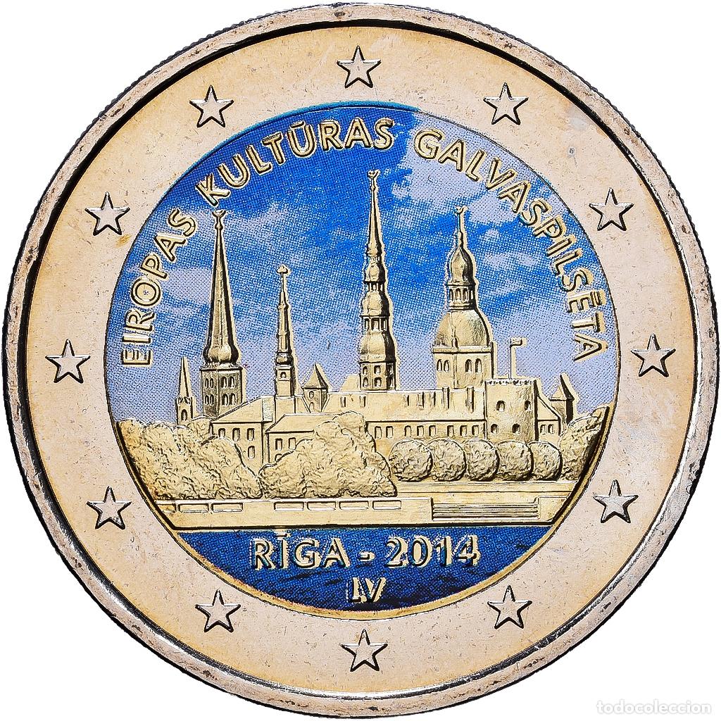 Monedas antiguas de Europa: [#1216716] Letonia, 2 Euro, Colourized, 2014, Bimet&aacute;lico, SC, KM:New