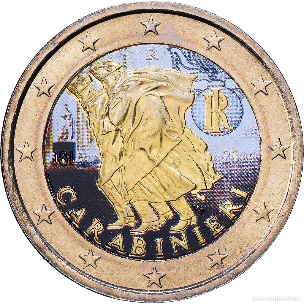Monedas antiguas de Europa: [#1216717] Italia, 2 Euro, Colourized, 2014, Rome, Bimet&aacute;lico, SC
