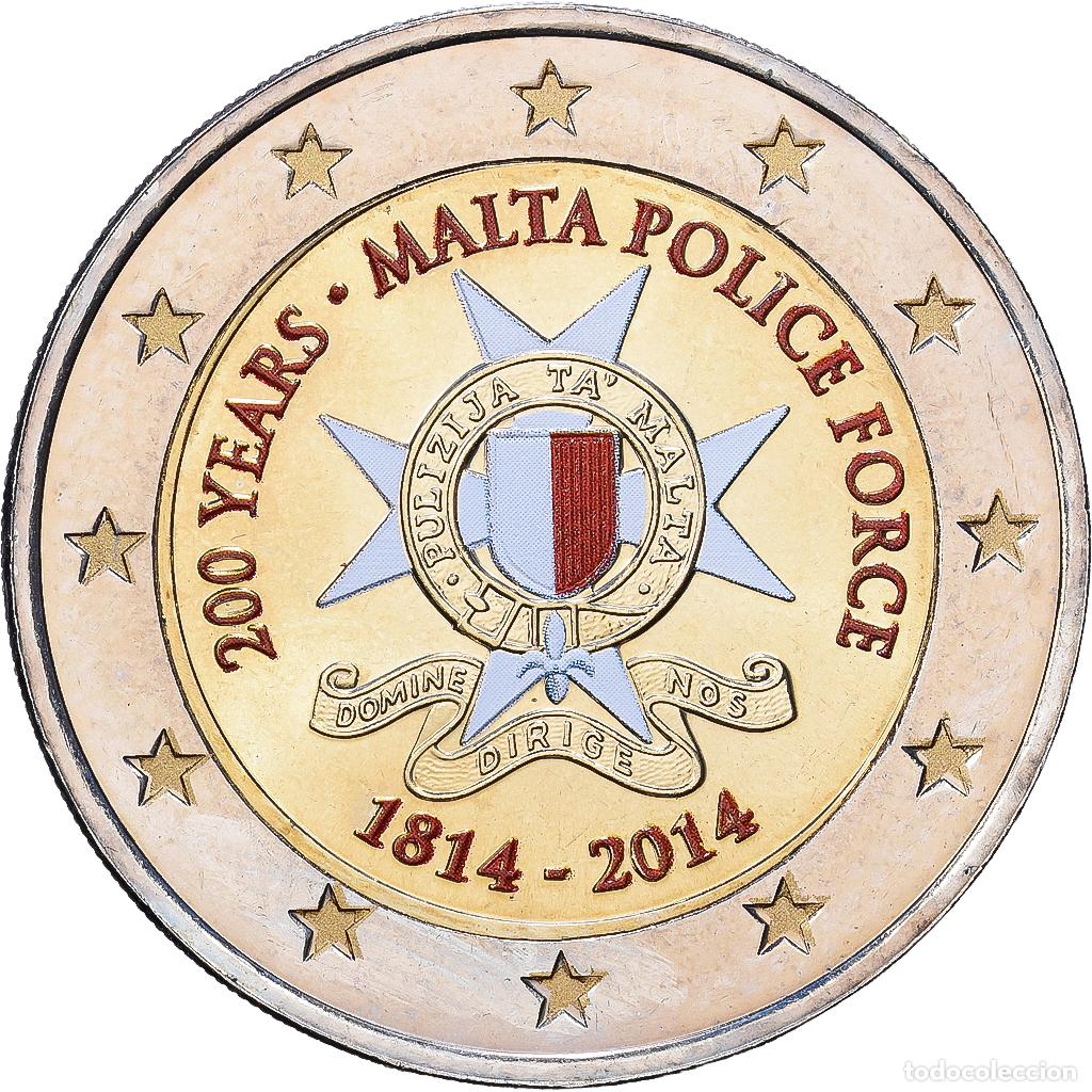 Monedas antiguas de Europa: [#1216723] Malta, 2 Euro, Colourized, 2014, Bimet&aacute;lico, SC, KM:New
