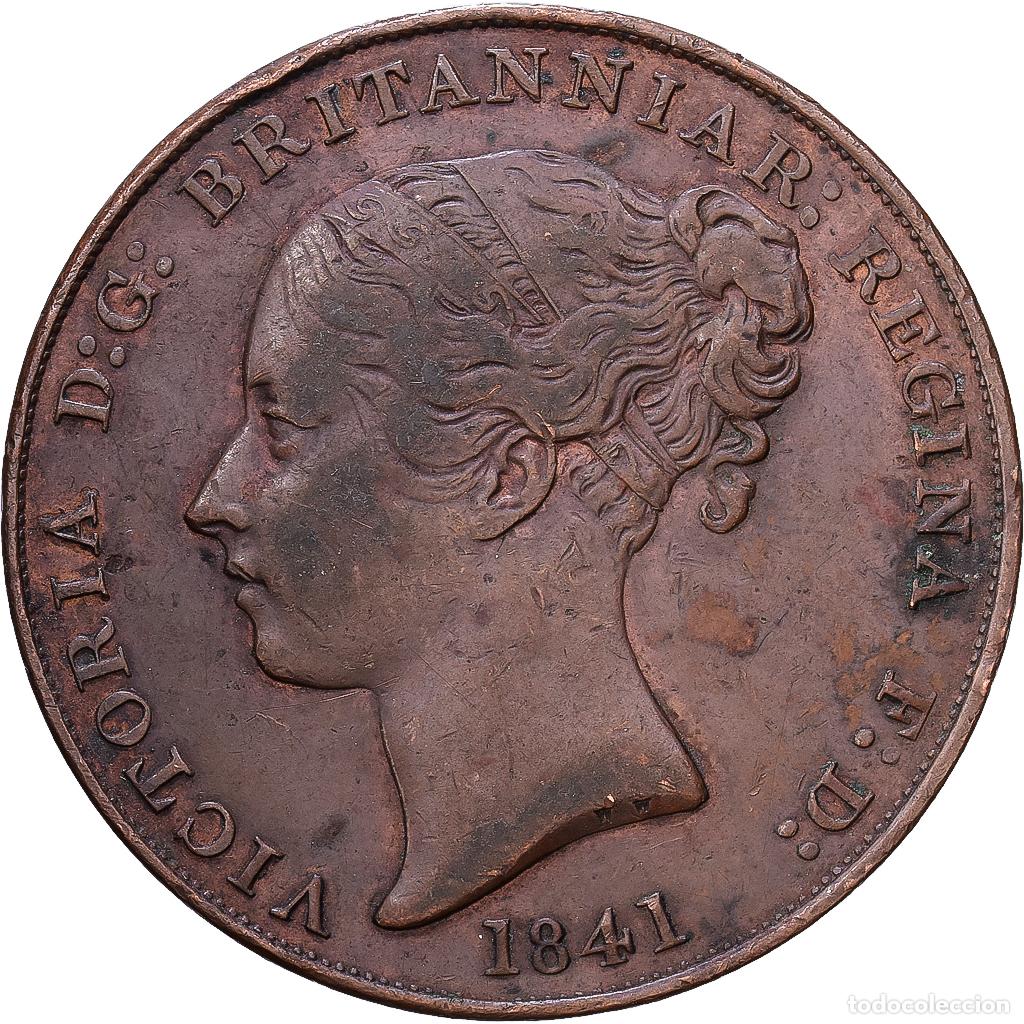 Monedas antiguas de Europa: [#1547412] Jersey, Victoria, 1/13 Shilling, 1841, Cobre, MBC, KM:3