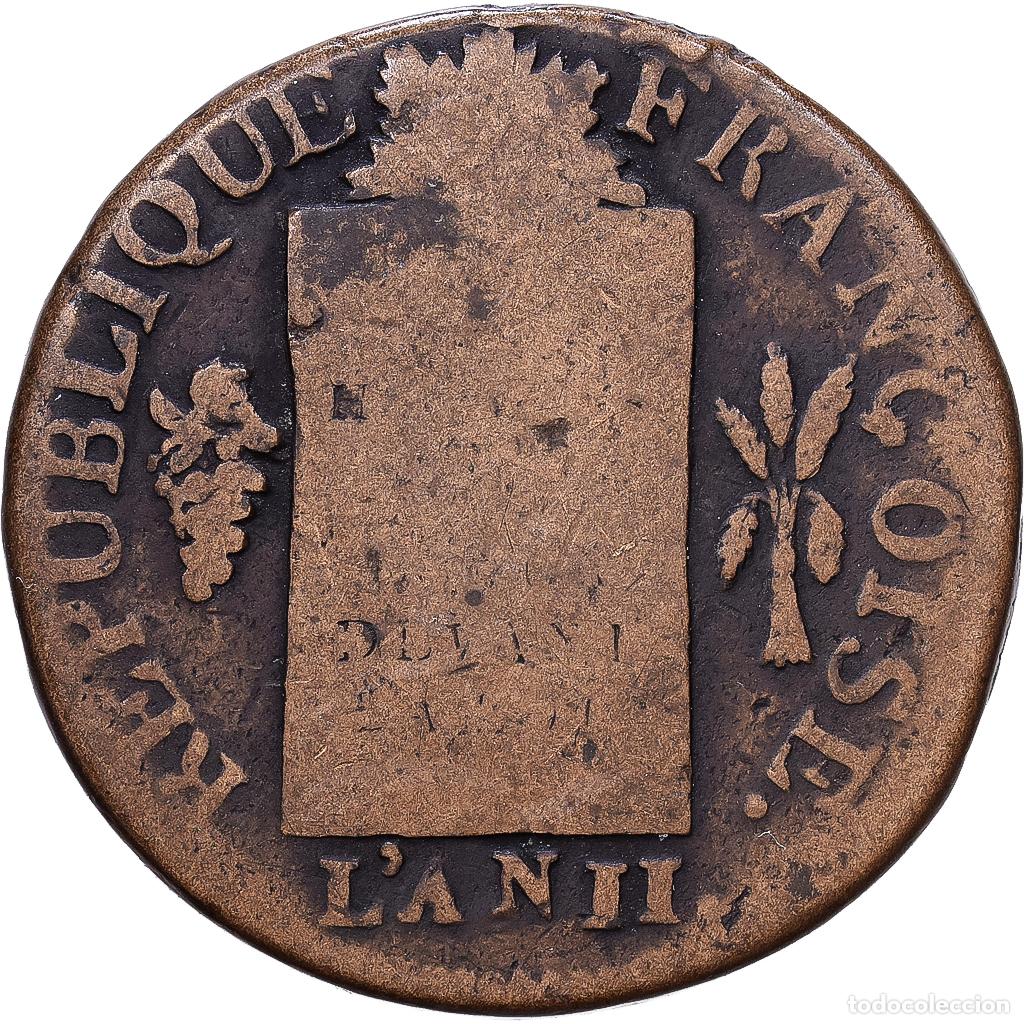 Monedas antiguas de Europa: [#1547408] Francia, Convention, Sol &agrave; la balance Fran&ccedil;oise, 1793 / AN II, Metz, M&eacute;tal de