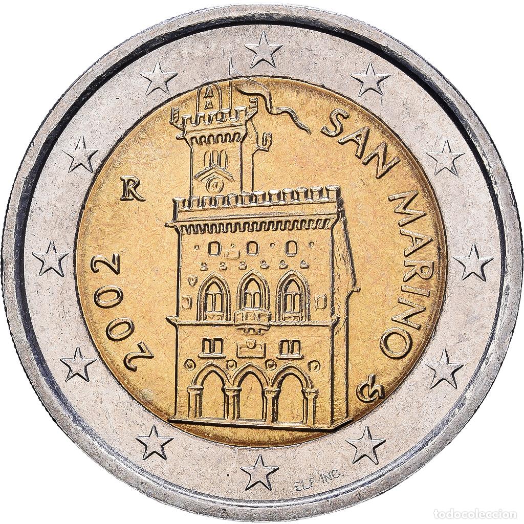 Monedas antiguas de Europa: [#1513999] San Marino, 2 Euro, Le Palazzo Publico, 2002, Rome, Bimet&aacute;lico, EBC, KM:447