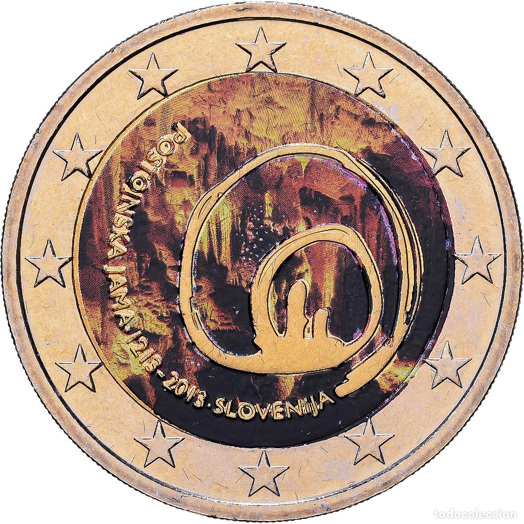 Monedas antiguas de Europa: [#1216729] Eslovenia, 2 Euro, Colourized, 2013, Vantaa, Bimet&aacute;lico, SC, KM:112