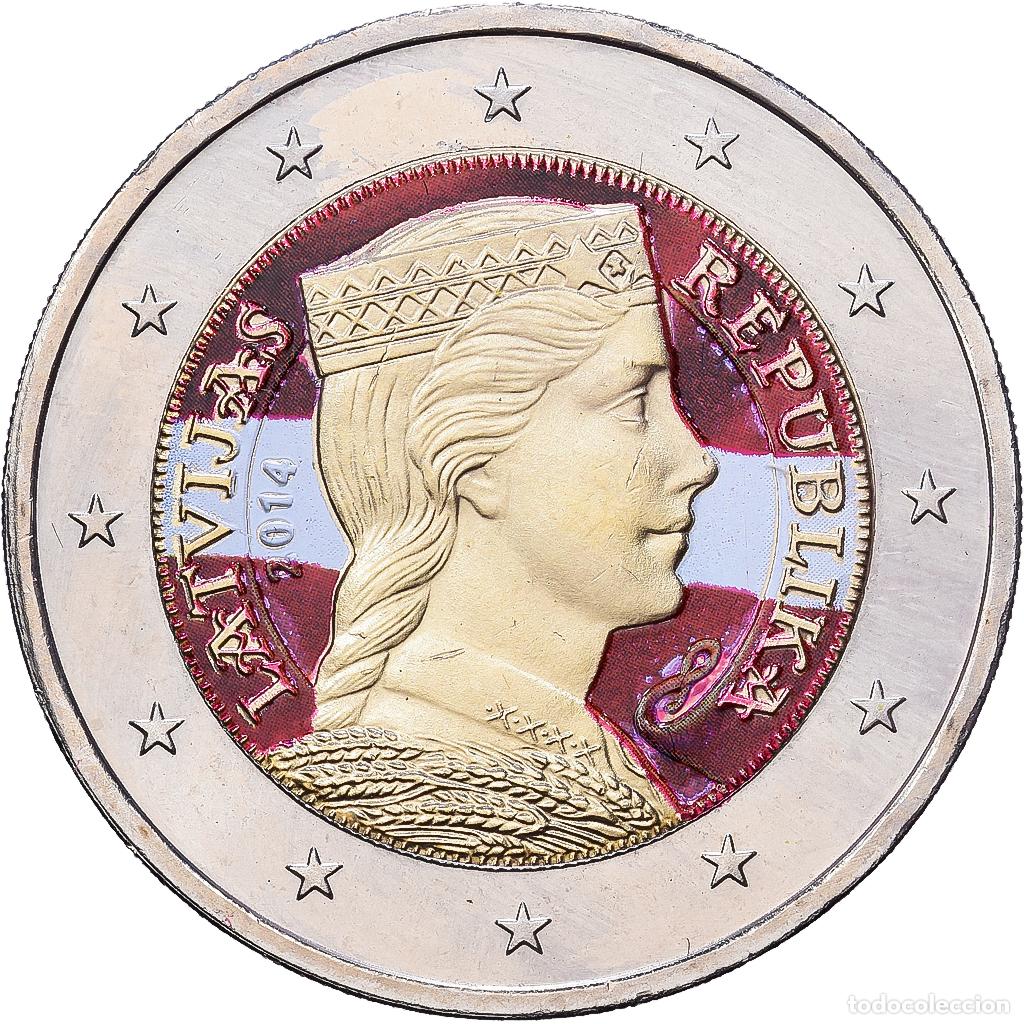 Monedas antiguas de Europa: [#1216726] Letonia, 2 Euro, 2014, Colorised, SC, Bimet&aacute;lico, KM:157