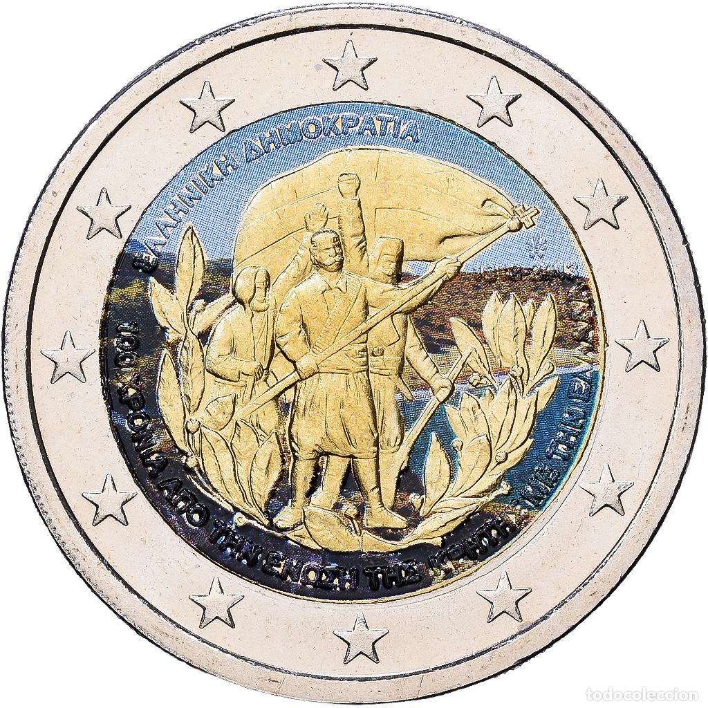 Monedas antiguas de Europa: [#1216732] Grecia, 2 Euro, Colourized, 2013, Athens, Bimet&aacute;lico, SC, KM:New