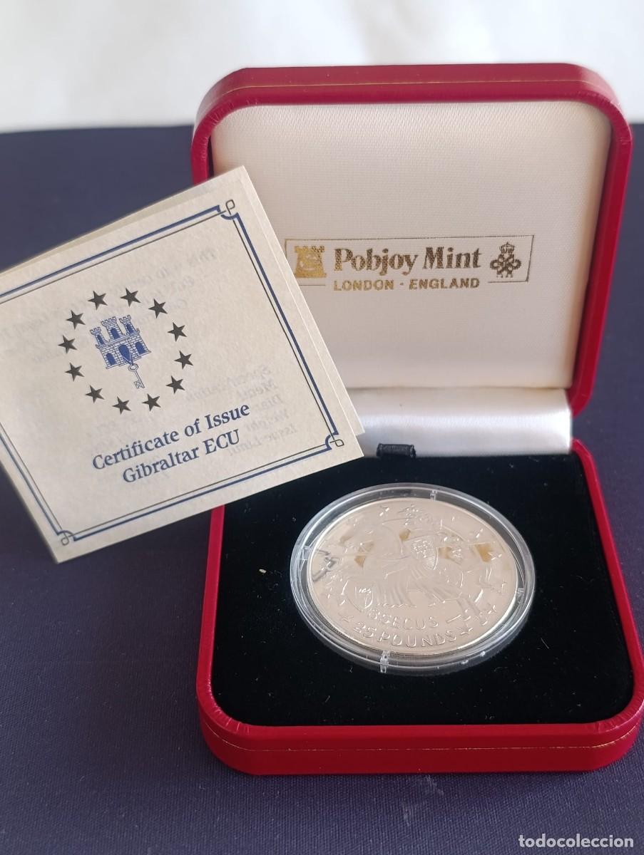 Monedas antiguas de Europa: Moneda Plata Gibraltar 35 ECUs / 25 Libras 1992 (Set Completo)