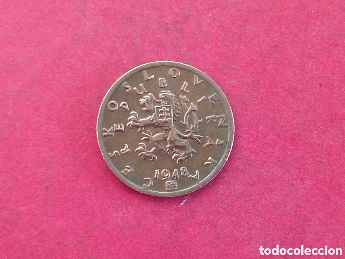 Monedas antiguas de Europa: 50 halleru de Checoslovaquia 1948