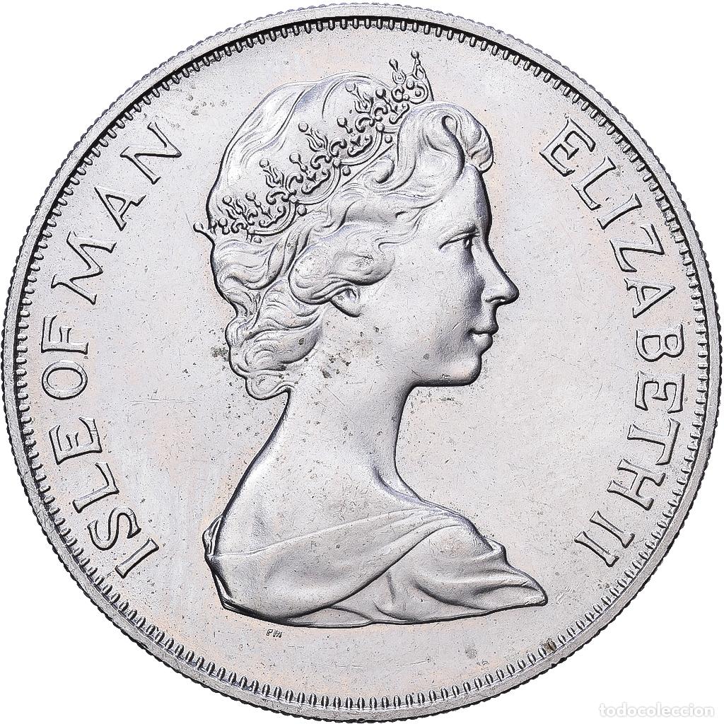 Monedas antiguas de Europa: [#1216734] Isla de Man, Elizabeth II, Crown, 1977, Pobjoy Mint, Cobre - n&iacute;quel, SC, KM:41