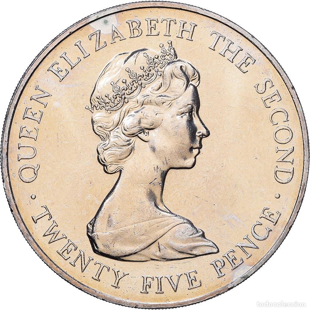 Monedas antiguas de Europa: [#1216740] Guernsey, Elizabeth II, 25 Pence, 1978, Cobre - n&iacute;quel, EBC, KM:32
