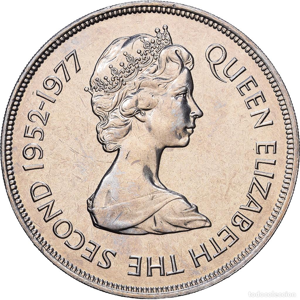 Monedas antiguas de Europa: [#1216741] Santa Elena, Elizabeth II, 25 Pence, Crown, 1977, Cobre - n&iacute;quel, EBC, KM:6