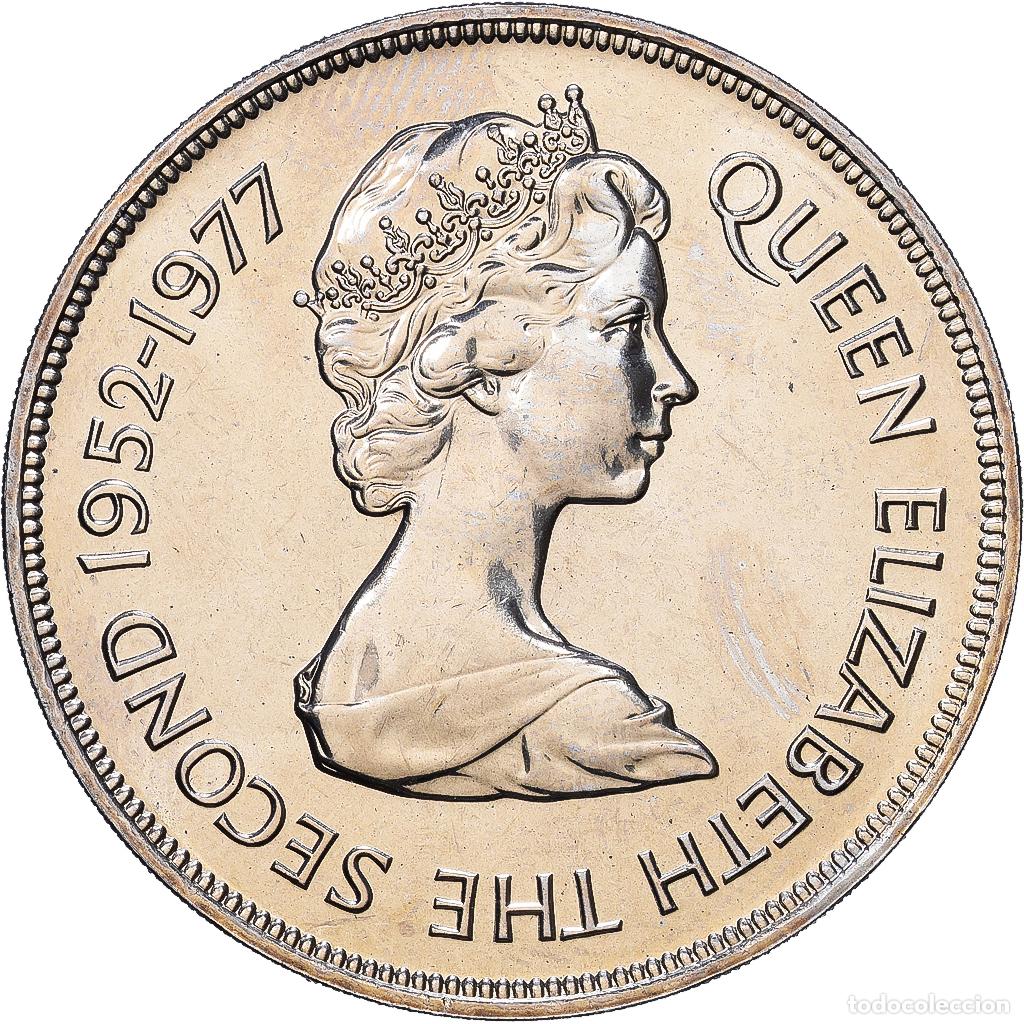 Monedas antiguas de Europa: [#1216742] Guernsey, Elizabeth II, 25 Pence, 1977, Cobre - n&iacute;quel, SC, KM:31