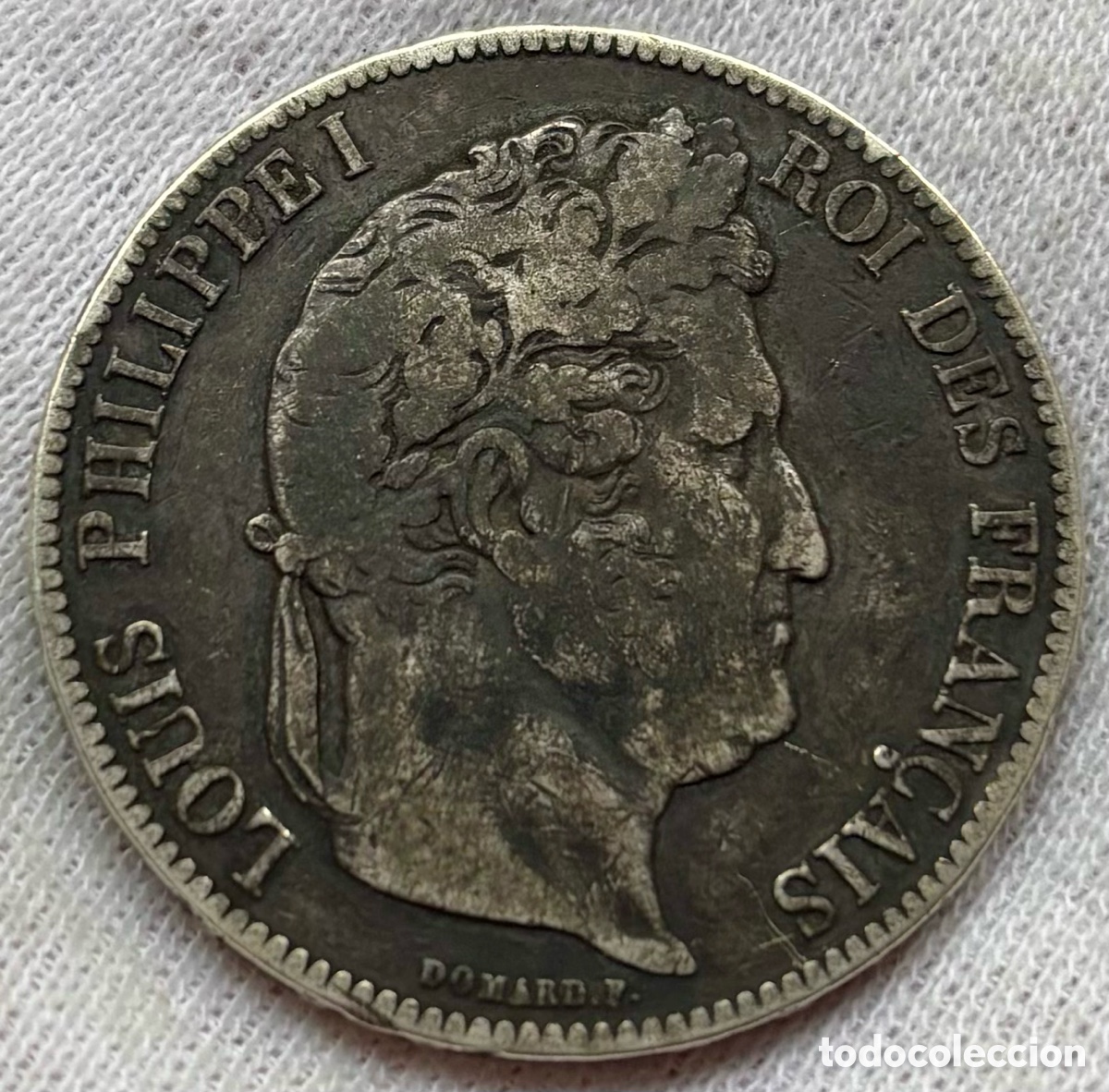 Monedas antiguas de Europa: Moneda PLATA FRANCIA 5 Francos 1841 B. Luis Felipe I