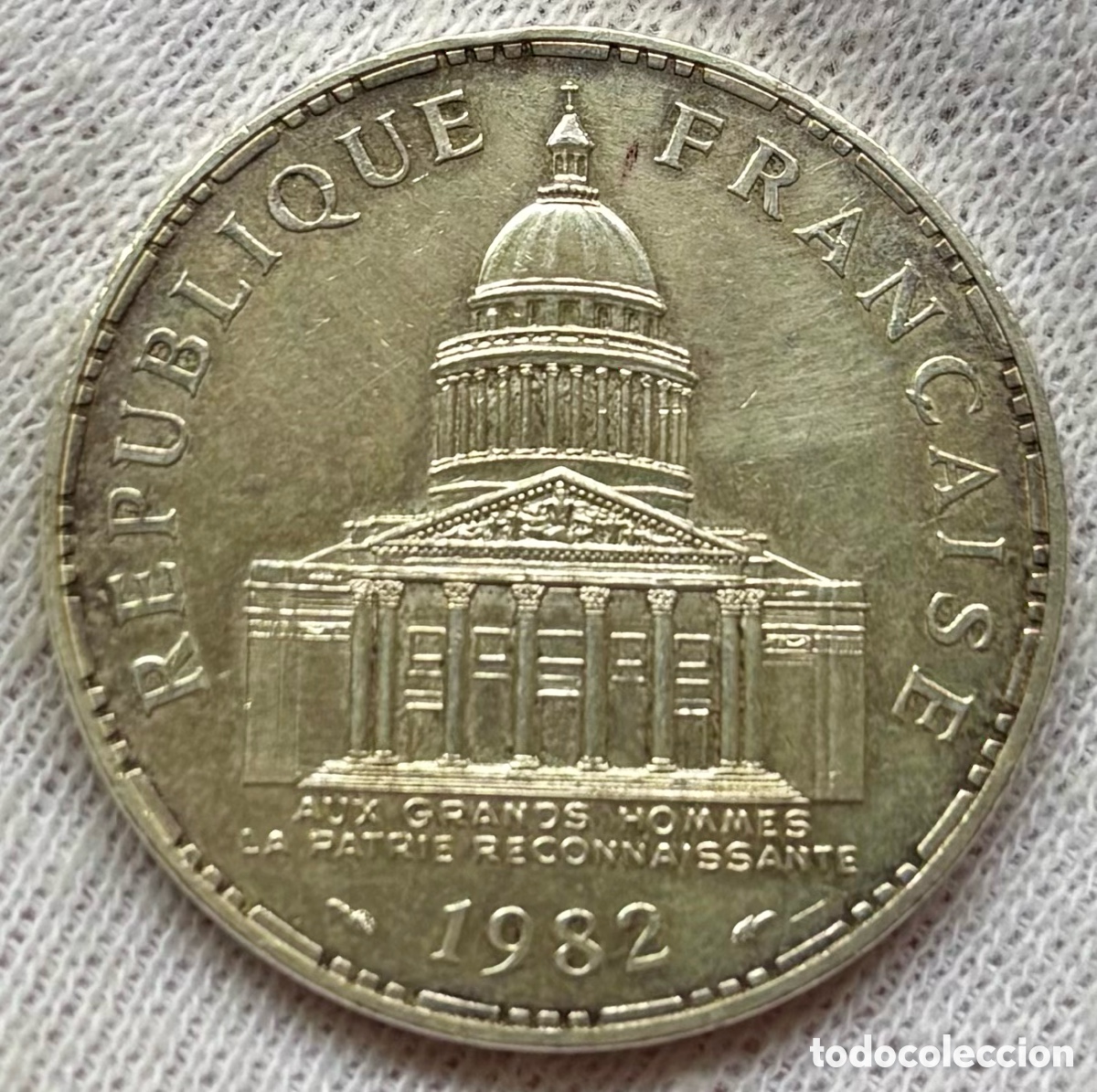 Monedas antiguas de Europa: Moneda PLATA FRANCIA 100 Francos 1982 Pantheon
