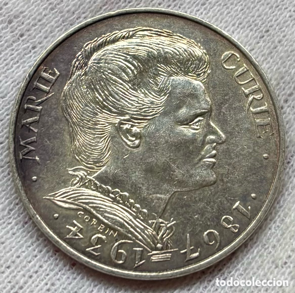Monedas antiguas de Europa: Moneda PLATA FRANCIA 100 Francos 1984 Marie Curie