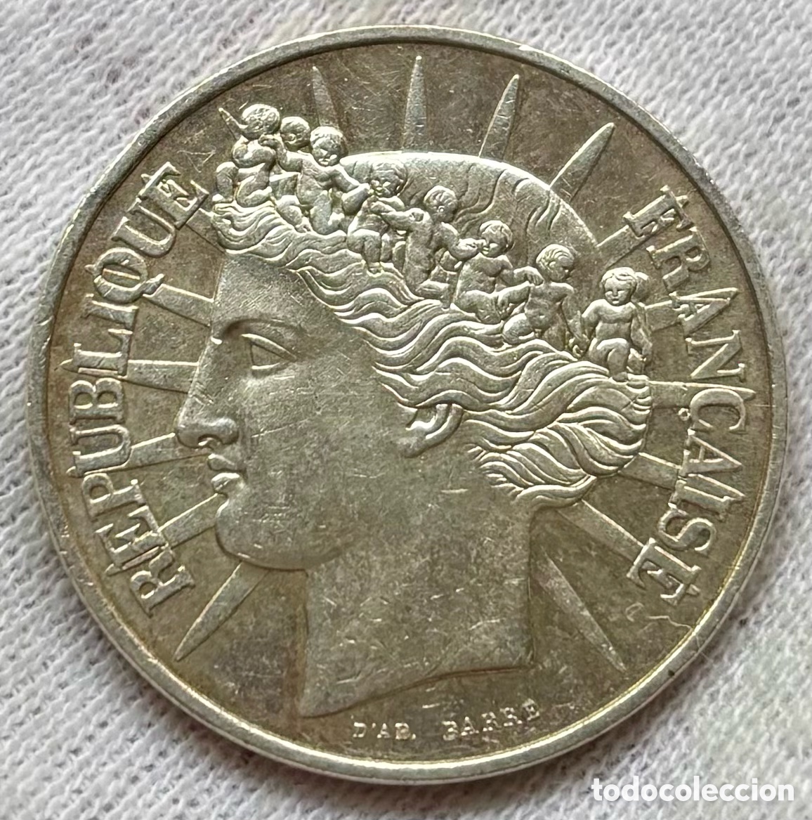 Monedas antiguas de Europa: Moneda PLATA FRANCIA 100 Francos 1988. Fraternidad