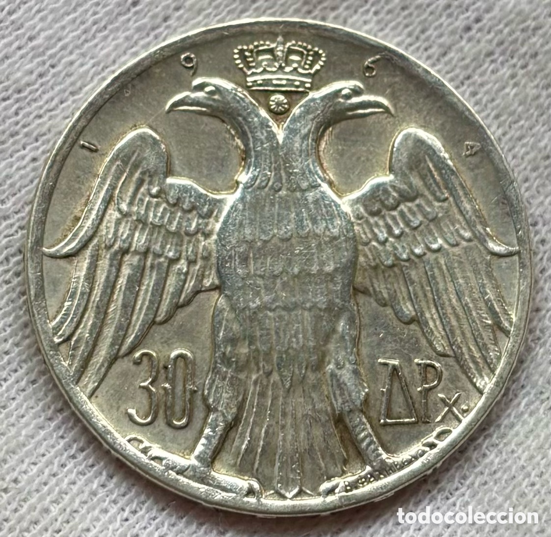 Monedas antiguas de Europa: Moneda PLATA GRECIA 30 Dracmas 1964