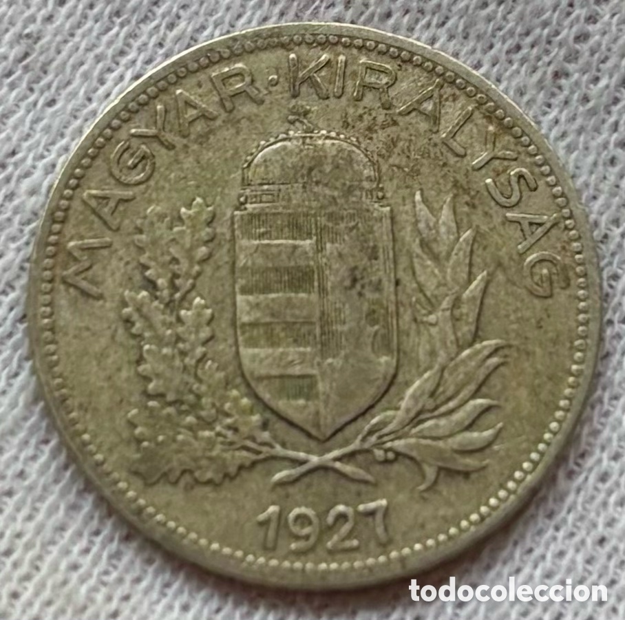 Monedas antiguas de Europa: Moneda PLATA HUNGR&Iacute;A 1 Pengo 1927
