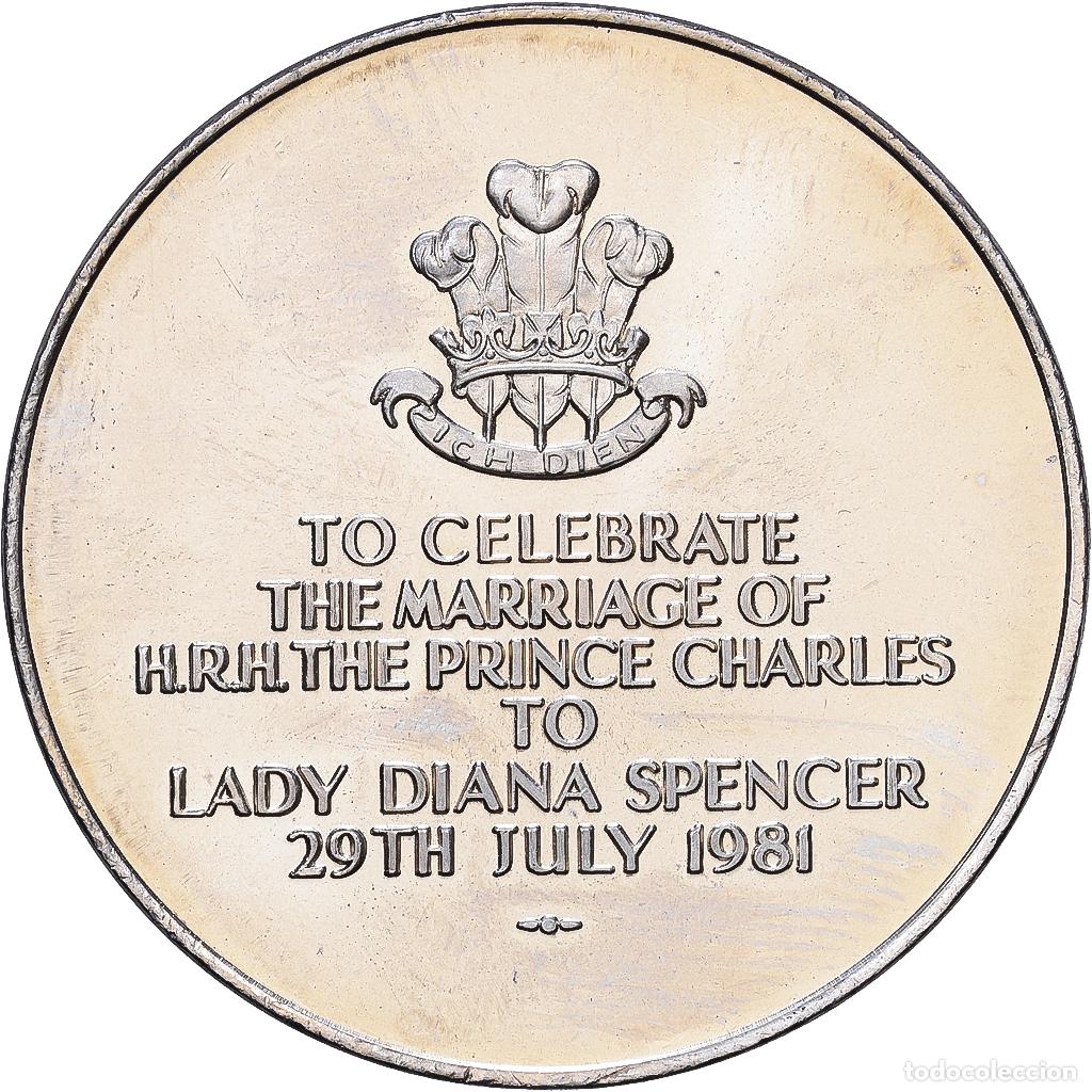 Monedas antiguas de Europa: [#1216746] Gran Breta&ntilde;a, Elizabeth II, 25 New Pence, Wedding of Prince Charles and Lady