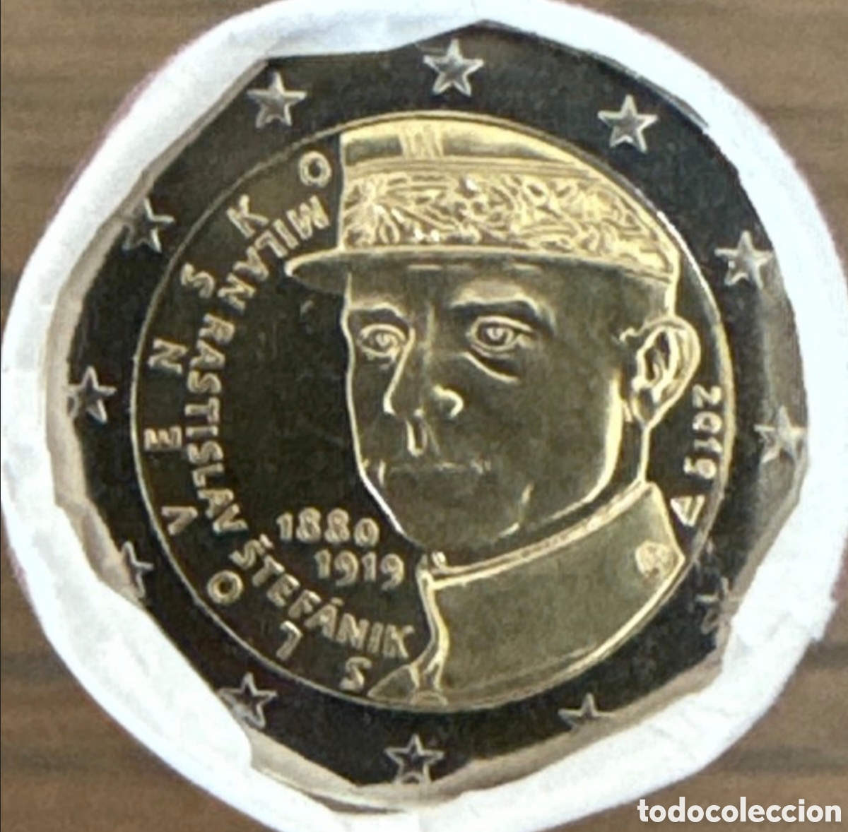 Monedas antiguas de Europa: Moneda conmemorativa 2 euros - 2019 - SC - Eslovaquia - Milan Rastislav Stefanik