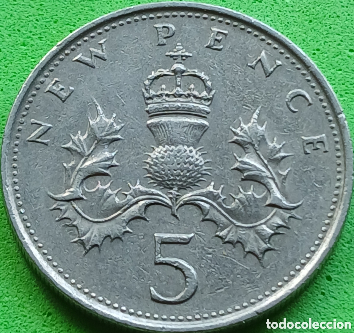Monedas antiguas de Europa: Reino Unido 5 new pence 1978 km#91