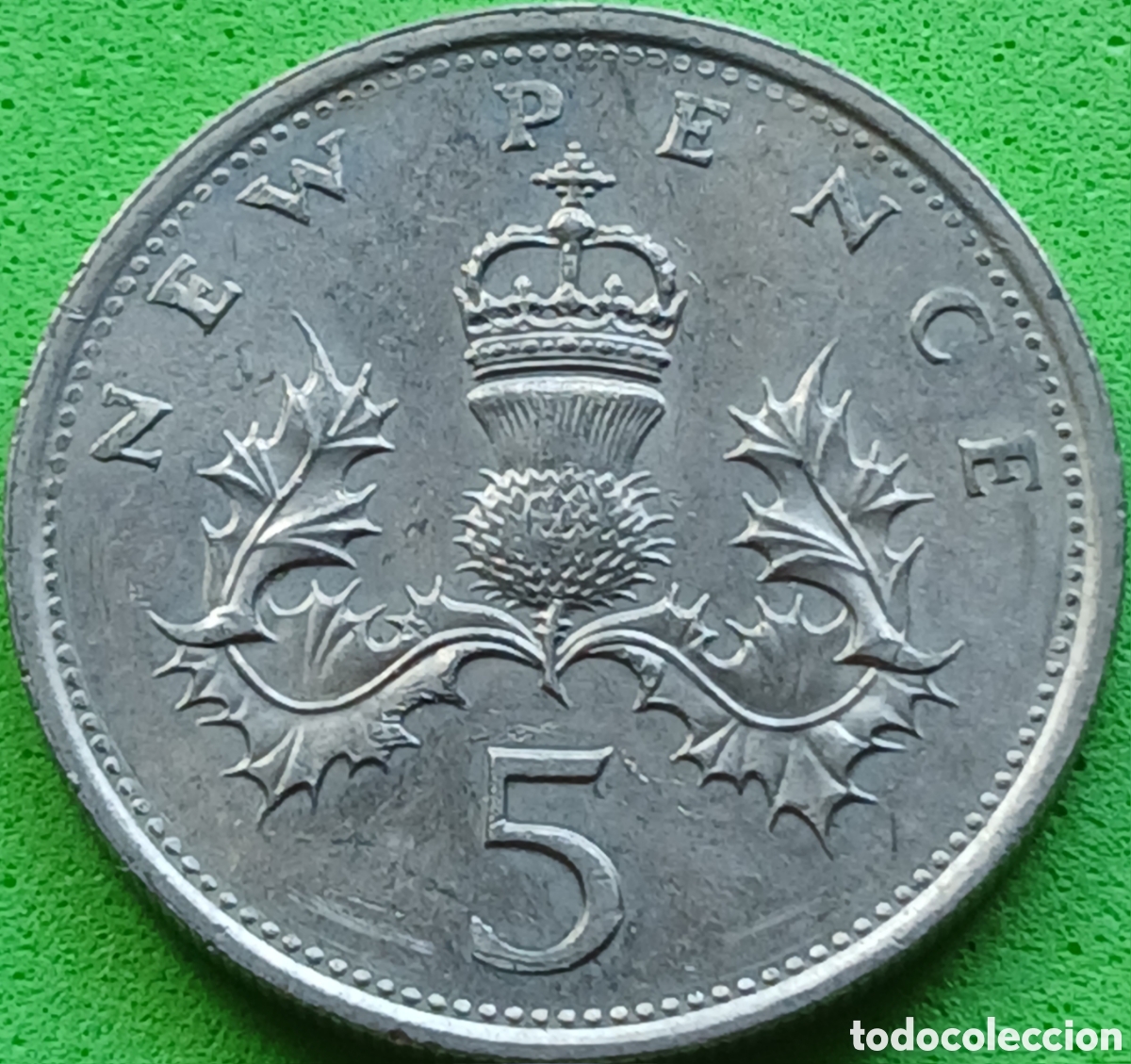Monedas antiguas de Europa: Reino Unido 5 new pence 1980 km#911