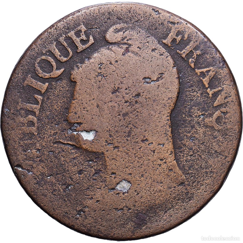 Monedas antiguas de Europa: [#1547457] Francia, Directoire, 5 Centimes, Dupr&eacute;, Limoges, Cobre, BC, Gadoury:126