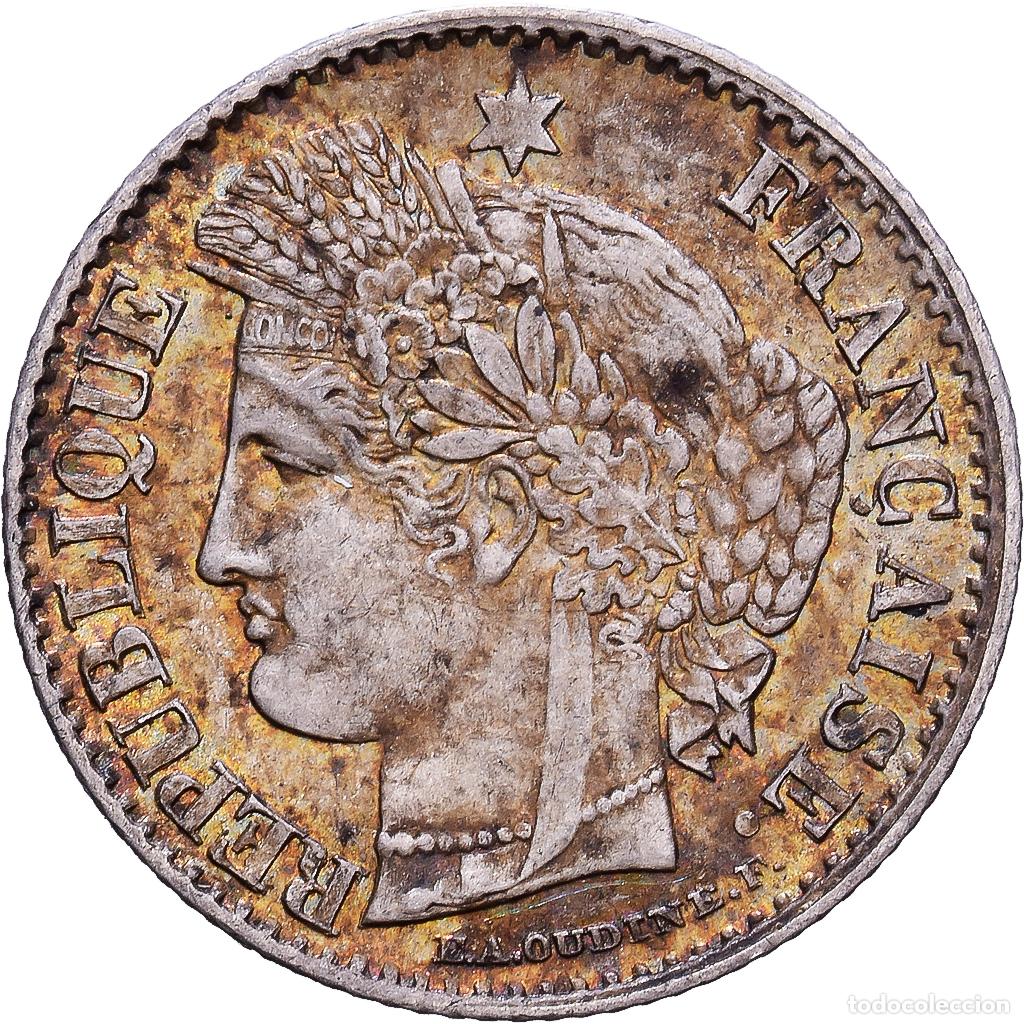 Monedas antiguas de Europa: [#1547463] Francia, 20 Centimes, C&eacute;r&egrave;s, 1850, Paris, Plata, MBC, Gadoury:303