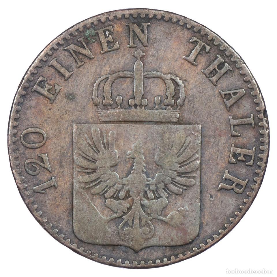 Monedas antiguas de Europa: Alemania Prusia 3 Pfenning 1854 A Friedrich Wilhelm IV Cobre