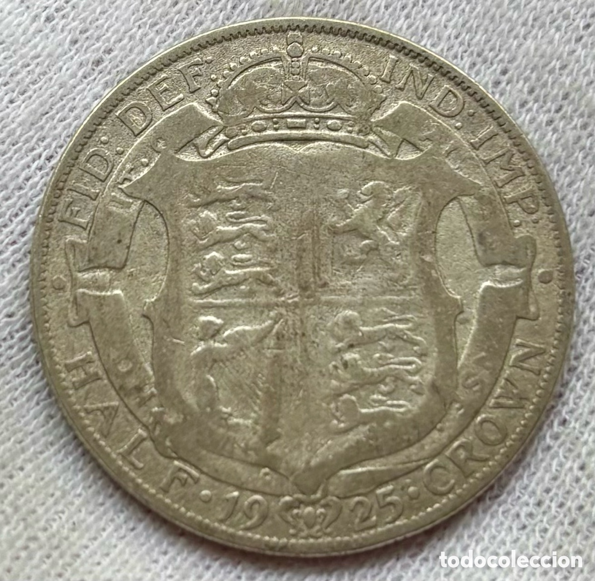 Monedas antiguas de Europa: Moneda PLATA INGLATERRA 1/2 Corona 1925. Jorge V. Half Crown Reino Unido UK