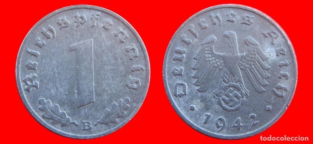 Monedas antiguas de Europa: 1 REICHSPFENNIG 1942B TERCER REICH ALEMANIA-155825