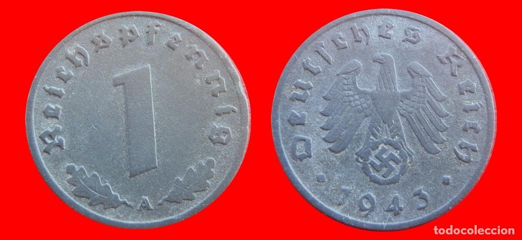 Monedas antiguas de Europa: 1 REICHSPFENNIG 1943A TERCER REICH ALEMANIA-155826