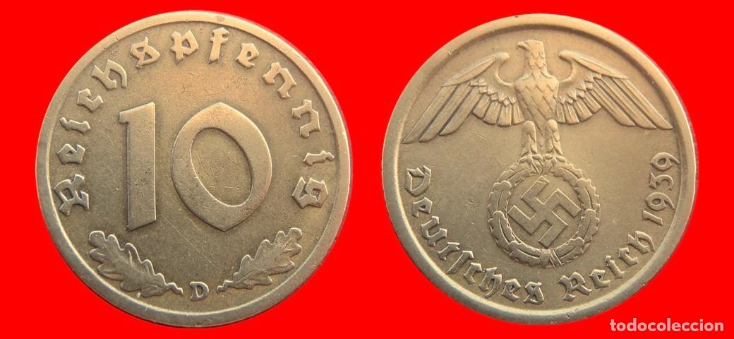 Monedas antiguas de Europa: 10 REICHSPFENNIG 1939D TERCER REICH ALEMANIA-155832