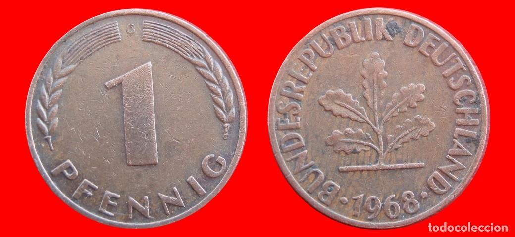 Monedas antiguas de Europa: 1 PFENNIG 1968-G BRD ALEMANIA-155836