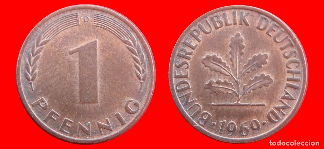 Monedas antiguas de Europa: 1 PFENNIG 1969-D BRD ALEMANIA-155837