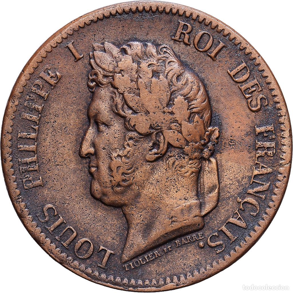 Monedas antiguas de Europa: [#1547491] Francia, Louis Philippe I, 5 Centimes, 1841, Paris, Guadeloupe, Bronce, MBC