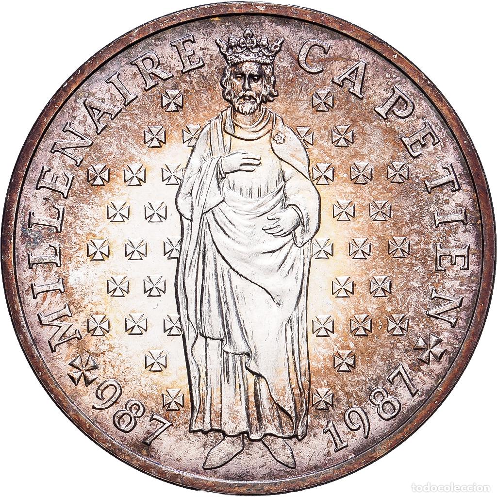 Monedas antiguas de Europa: [#1547499] Francia, 10 Francs, 1987, MDP, MILL&Eacute;NAIRE CAP&Eacute;TIEN 1987, Plata, SC