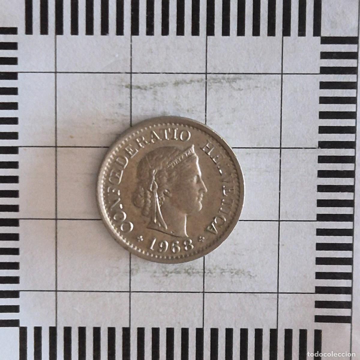 Monedas antiguas de Europa: 10 RAPPEN, SUIZA. 1968. (KM#27).