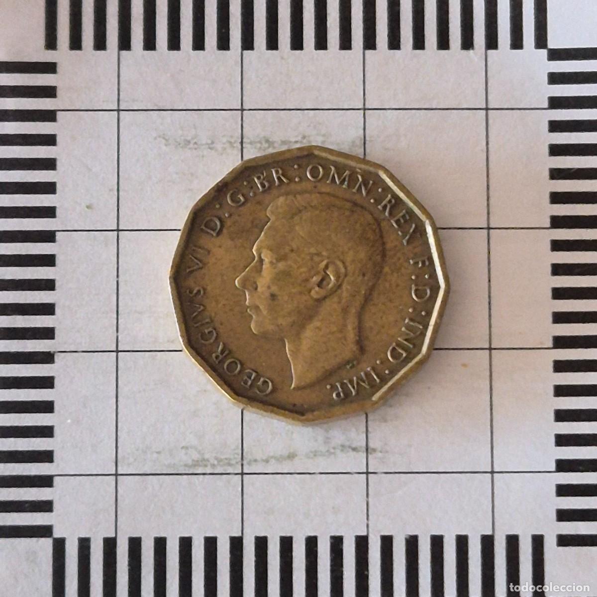 Monedas antiguas de Europa: 3 PENIQUES, GRAN BRETA&Ntilde;A. JORGE VI, 1941. (KM#849).