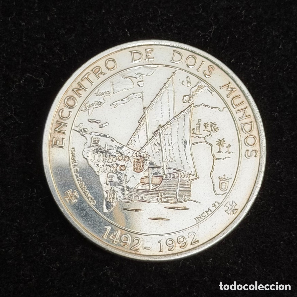 Monedas antiguas de Europa: 1000 Escudos Portugal 1992 Encontro Dois Mundos