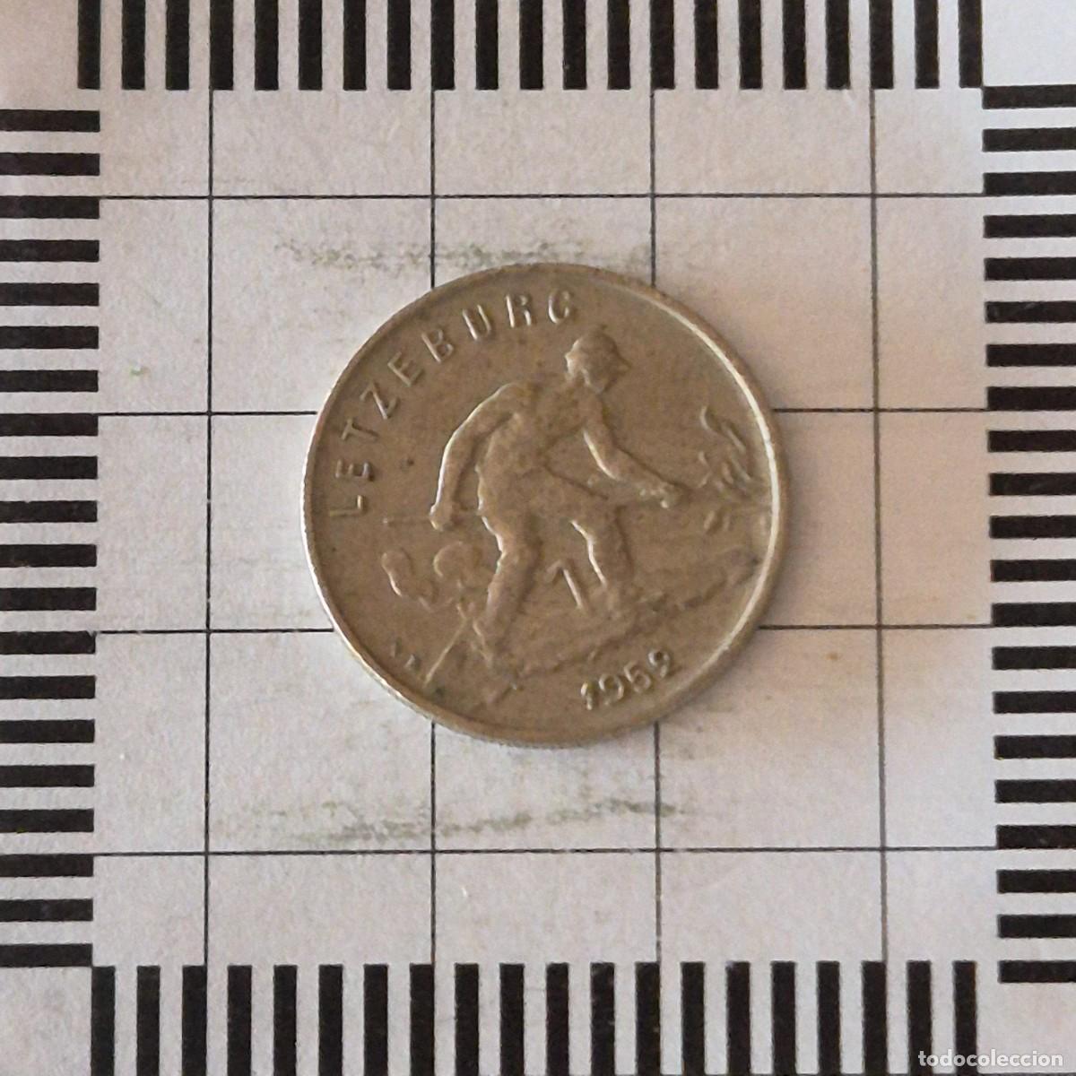 Monedas antiguas de Europa: 1 FRANCO, LUXEMBURGO. CHARLOTTE, 1952. (KM#46.2).