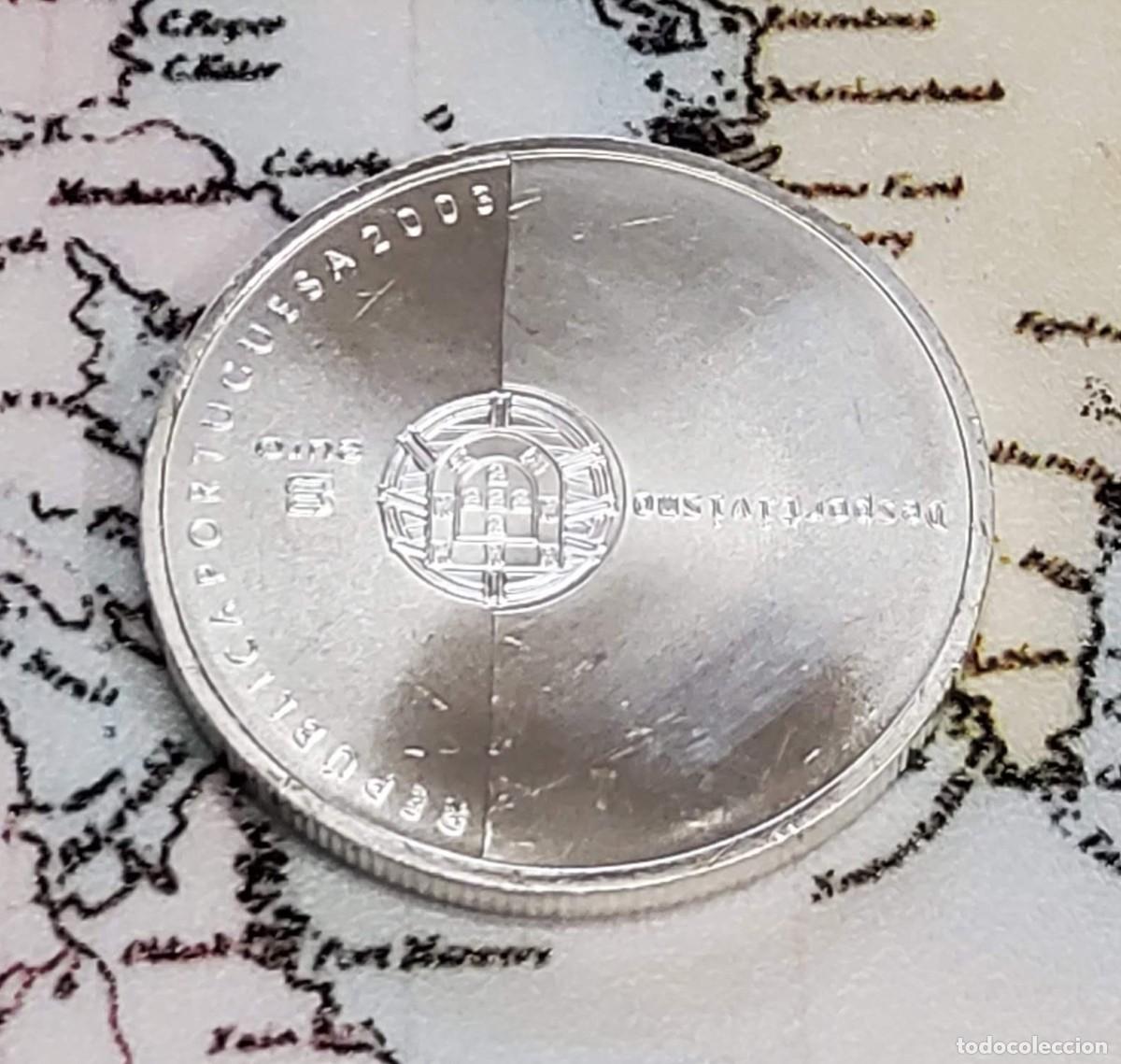 Monedas antiguas de Europa: 8 EUROS DE PLATA DE PORTUGAL DEL A&Ntilde;O 2003.EUROCOPA 2004,SIN CIRCULAR.
