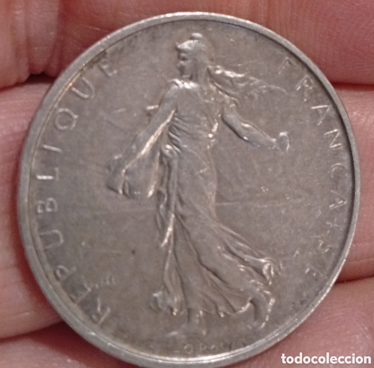 Monedas antiguas de Europa: Lote de 4 monedas de 5 Francos de plata Francia