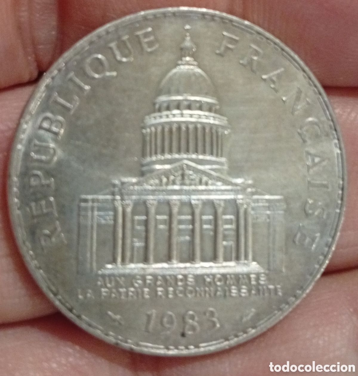 Monedas antiguas de Europa: Moneda de plata de 100 francos Francia