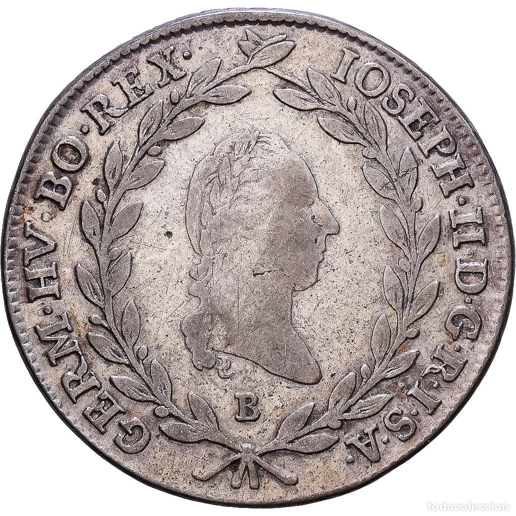 Monedas antiguas de Europa: [#1552391] Austria, Joseph II, 20 Kreuzer, 1886, Kremnica, Plata, BC+, KM:2069