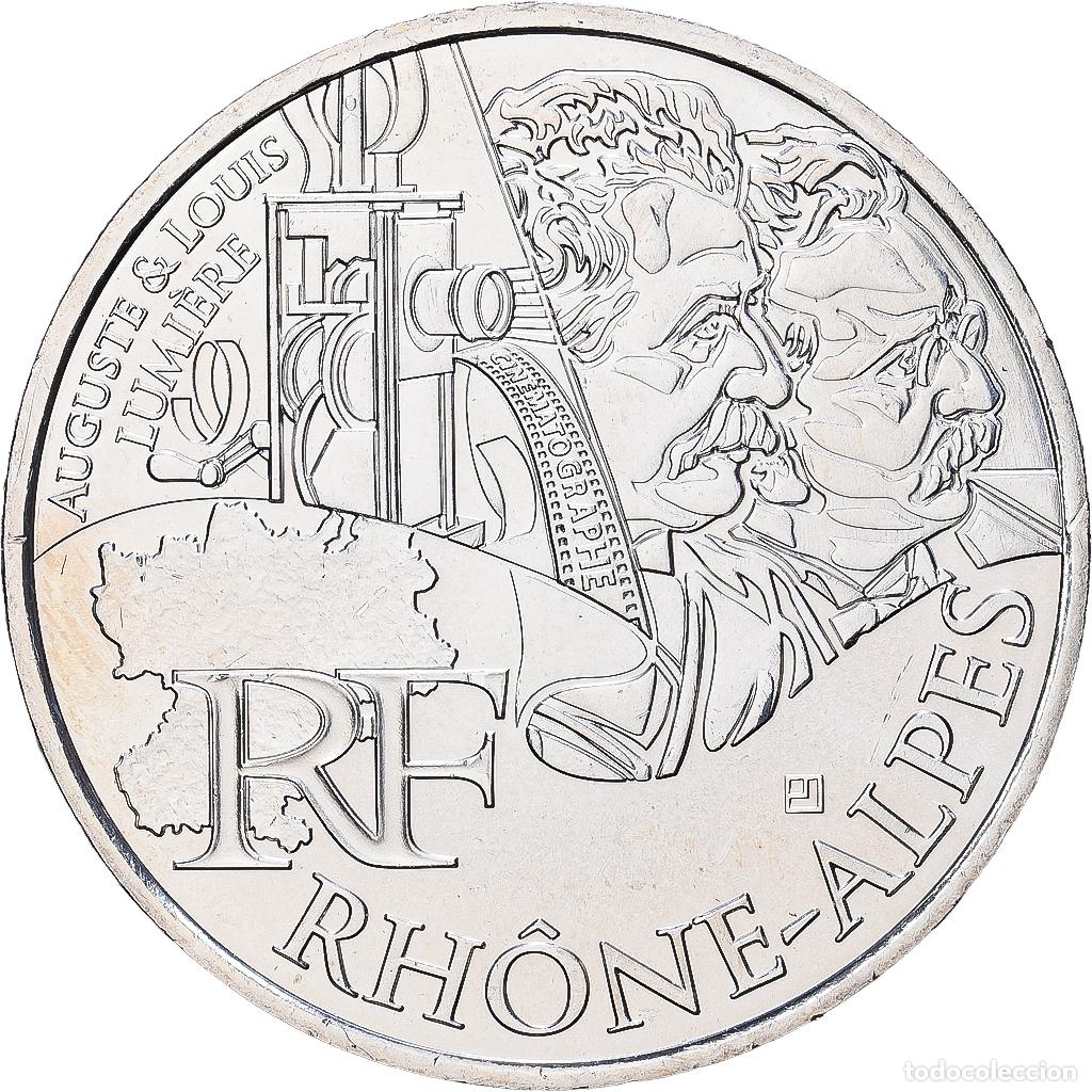 Monedas antiguas de Europa: [#1513980] Francia, 10 Euro, Rh&ocirc;ne-Alpes, 2012, Paris, Plata, EBC+, Gadoury:EU514, KM:1886