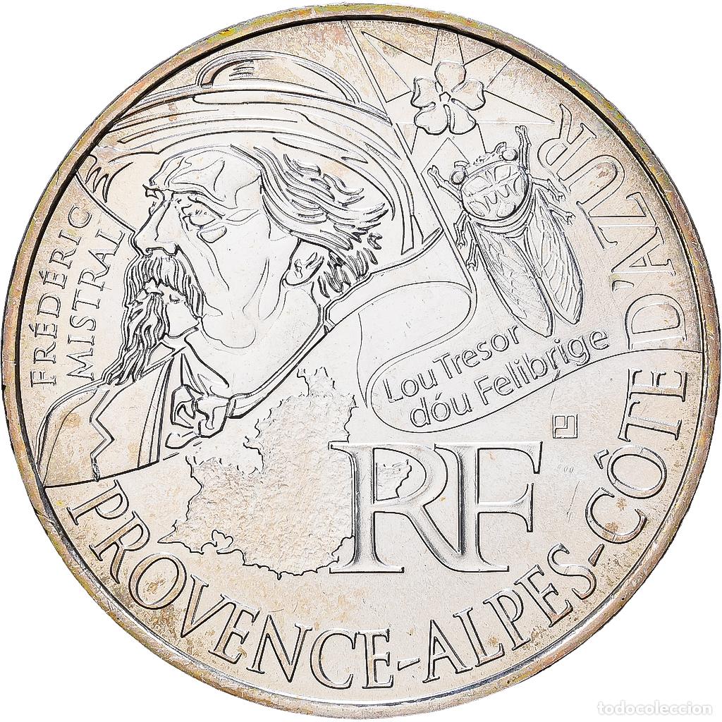Monedas antiguas de Europa: [#1513982] Francia, 10 Euro, Provence Alpes C&ocirc;te d'Azur, 2012, Paris, Plata, EBC, KM:1884