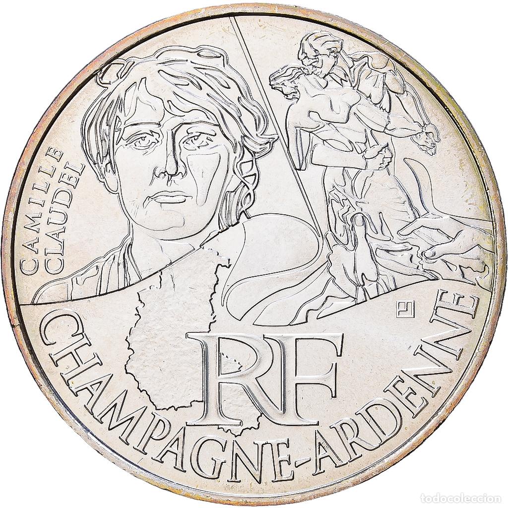 Monedas antiguas de Europa: [#1513990] Francia, 10 Euro, Champagne-Ardenne, 2012, Paris, Plata, EBC+, KM:1869