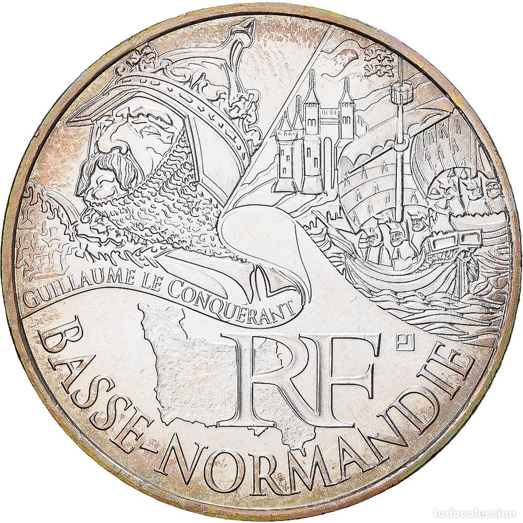 Monedas antiguas de Europa: [#1513992] Francia, 10 Euro, Basse-Normandie, 2012, Paris, Plata, EBC+, KM:1865