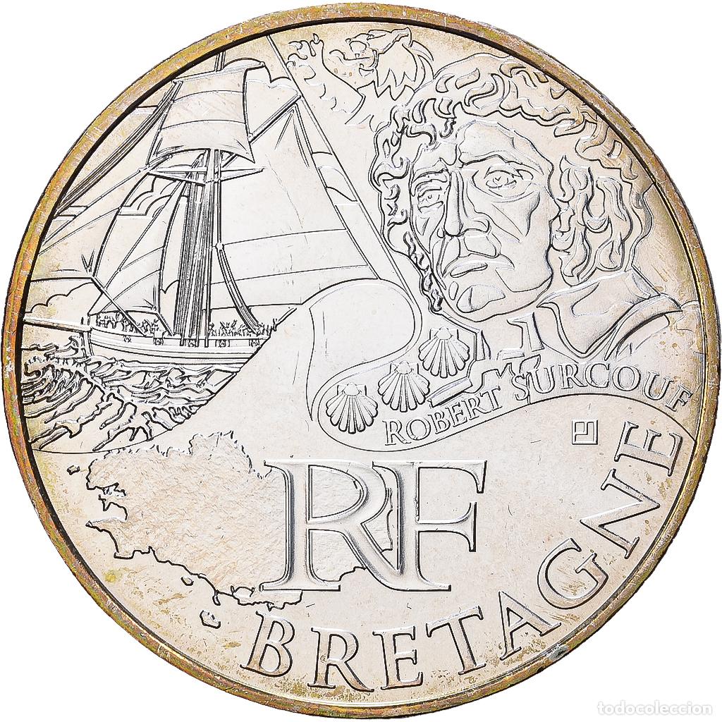 Monedas antiguas de Europa: [#1513991] Francia, 10 Euro, Bretagne, 2012, Paris, Plata, EBC+, Gadoury:EU514, KM:1866